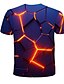 preiswerte Jungen T-Shirts &amp; Hemden-Kinderbekleidung Jungen T-Shirt Kurzarm blau 3D-Druck optische Täuschung Sommer Top 4-12 Jahre