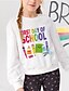 cheap Girls&#039; Hoodies &amp; Sweatshirts-Kids Girls&#039; Hoodie &amp; Sweatshirt Long Sleeve Graphic Letter Print White Children Tops Fall Active Daily Wear Regular Fit 4-12 Years