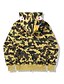 cheap Coats &amp; Trench Coats-Women&#039;s Coat Hoodie Jacket Zipper Pocket Casual Daily Holiday Valentine&#039;s Day Coat Short Polyester Light Blue Camouflage Blue Camouflage Yellow Zipper Spring Summer Fall Hoodie Regular Fit S M L XL