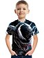 billige T-shirts &amp; Trøjer til Drenge-Drenge 3D Grafisk Tegneserie T-shirt Kortærmet 3D-udskrivning Aktiv Polyester Rayon Børn 3-12 år