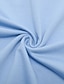 baratos Roupa de Homem-Homens Camiseta Bloco de cor Aberto para a Lateral Casual Diário Manga Curta Zíper Blusas Simples Básico Formal Moda Azul Claro / Limpeza Molhada e Seca