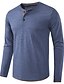 cheap Men&#039;s-Men&#039;s Shirt Solid Color Turndown Casual Daily Long Sleeve Button-Down Tops Simple Basic Formal Fashion Blue Black Gray
