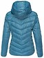 preiswerte Damenmäntel und Trenchcoats-Damen Daunenjacke Herbst Winter Täglich Valentinstag Standard Mantel Ständer warm halten Regular Fit Alltag Jacken Langarm Kariert Volltonfarbe Rosa Marinenblau Schwarz