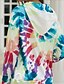 billige Hættetrøjer &amp; sweatshirts-Dame Hattetrøje bluse Basale Overdimensionerede Gul Regnbue Batikfarvet Løstsiddende Hætte S M L XL XXL
