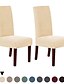 preiswerte Schonbezüge-Esszimmerstuhlbezug Stretchstuhlsitzbezug weich einfarbig einfarbig langlebig waschbar Möbelschutz für Esszimmerparty