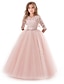 cheap Girls&#039; Dresses-Kids Floral Lace &amp; Tulle Princess Party Gown