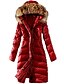 cheap Down&amp; Parkas-Women&#039;s Padded Winter Daily Maxi Coat Hooded Standard Fit Casual Jacket Long Sleeve Solid Colored Khaki Black Red
