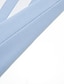 abordables Ropa de Hombre-Hombre Camiseta Bloque de color Cuello Vuelto Casual Diario Manga Corta Cremallera Tops Sencillo Básico Formal Moda Azul claro / Limpieza húmeda y en seco