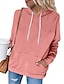 cheap Hoodies &amp; Sweatshirts-Women&#039;s Solid Color Hoodie Sweatshirt Front Pocket Daily Sports Sportswear Streetwear Hoodies Sweatshirts  Blushing Pink Gray Black