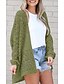 cheap Cardigans-Women&#039;s Cardigan Solid Color Hollow Out Knitted Stylish Basic Casual Long Sleeve Loose Sweater Cardigans Fall Winter V Neck ArmyGreen Purple Gray
