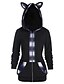cheap Coats &amp; Trench Coats-Women&#039;s Coat Fall Winter Halloween Street Daily Regular Coat Hoodie Zipper Warm Breathable Regular Fit Casual Jacket Long Sleeve Pocket Patchwork Plaid / Check Blue Gray Red / Going out / Going out