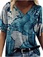 preiswerte T-shirts-Damen Kurzarm Tops Vintage Grafik T-Shirts Weltkarte Blusen Loose Map Shirt für Frauen y2k 90er Jahre lustiges T-Shirt