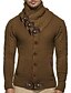 cheap Pullover Sweaters-Men&#039;s Weekend Turtleneck Sweater Cardigan in Gray &amp; White