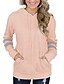 cheap Women&#039;s Clothing-Women&#039;s Color Block Hoodie Pullover Pocket Patchwork Casual Sports Weekend Sportswear Casual 65%Cotton 35%Polyester Hoodies Sweatshirts  Long Sleeve Blue Blushing Pink Green / Wet and Dry Cleaning