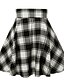 cheap Skirts-Women&#039;s Plaid Skirt Mini Polyester Black And White Red Green Skirts Spring &amp; Summer Casual Party Halloween S M L
