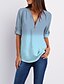 economico Tops &amp; Blouses-top a manica corta da donna seaintheson, maglietta a maniche corte in chiffon con scollo a V profondo casual camicette a tunica con cerniera a manica 3/4