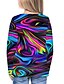 cheap Girls&#039; Tees &amp; Blouses-Kids 3D Vertigo Print T shirt Long Sleeve Rainbow Black 3D Print Graphic Print Daily Wear Active 4-12 Years / Fall
