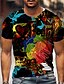 billige T-Shirts-Herre Unisex Skjorte T-shirt T-Shirts Grafiske tryk hænder Rund hals Sort 3D-udskrivning Daglig Ferie Kortærmet Trykt mønster Tøj Designer Afslappet Stor og høj