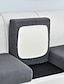 cheap Home Textiles-Stretch Sofa seat Cushion Cover Slipcover Elastic Couch Armchair Loveseat 4 or 3 Seater Grey Plain Solid Soft Durable Washable