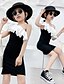 cheap Girls&#039; Dresses-Kids Little Girls&#039; Dress Patchwork Daily Wear Black Cotton Sleeveless Casual Daily Dresses 1 year+