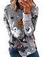 billige Hættetrøjer &amp; sweatshirts-Dame Kat Grafiske tryk Græskar Sweatshirt bluse Trykt mønster 3D-udskrivning Halloween Weekend Gade Halloween Hættetrøjer Sweatshirts Sort og Hvid Blå Gul