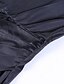 economico Abiti midi-delle donne vestito nero vestito da cocktail abito di raso nero vestito da partito tubino vestito midi abito senza maniche increspato primavera autunno cinghia di spaghetti del partito del partito