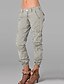 cheap Pants-Women&#039;s Cargo Pants Slacks Pocket Mid Waist Ankle-Length ArmyGreen Summer