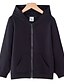 cheap Girls&#039; Jackets &amp; Coats-Kids Unisex Long Sleeve Jacket Coat Black Gray Pink Pocket Plain Active Fall Winter 3-13 Years Street / Basic / Cotton