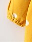 preiswerte Kleider für Mädchen-Kinder Wenig Mädchen Kleid Punkt Schleifenband Freizeitskleidung Rosa Gelb Baumwolle Langarm Lässig Alltäglich Kleider Frühling &amp; Herbst 0-5 Jahre