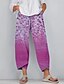 cheap Shoes &amp; Accessories-Women&#039;s Pants Pocket Print Daily Flower / Floral Spring &amp;  Fall Regular Purple Dark Pink Khaki Light Grey Dark Gray