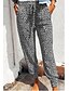 cheap Pants-Women&#039;s Streetwear Chino Drawstring Harem Cargo Pants Full Length Pants Micro-elastic Casual Weekend Cotton Blend Leopard Mid Waist Comfort Loose Green White Gray S M L XL XXL
