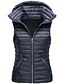 cheap Coats &amp; Trench Coats-Women&#039;s Down Vest Hoodie Jacket Casual Street Sport Daily Valentine&#039;s Day Coat Regular Cotton Navy White Black Zipper Fall Winter Hoodie Regular Fit XS S M L XL XXL / Solid Color
