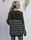 cheap Tops &amp; Blouses-LITB Basic Women&#039;s Striped Sweater Long Sleeves Tops Drop Shoulder Contrast Color Knit