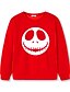 cheap Bottoms-Toddler Unisex Sweatshirt Halloween Long Sleeve Black Red Hot Stamping Cartoon Ghost Outdoor Cotton Basic Cute 1-5 Years / Fall / Spring