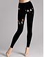 cheap Leggings-Women&#039;s Leggings Normal Polyester Animal Black White 3D Print High Waist Ankle-Length Holiday