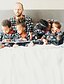 billige Stilsett til familien-Familiestil Pyjamas julenissen Trykt mønster Svart Langermet Aktiv Matchende antrekk