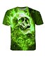 cheap Boys&#039; Tees &amp; Blouses-Halloween Boys 3D Skull T shirt Short Sleeve 3D Print Summer Active Polyester Kids 4-12 Years Regular Fit