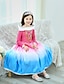 preiswerte Kleider für Mädchen-Kinder Wenig Kleid Mädchen Mehrfarbig Party / Abend Blau Rosa Baumwolle Langarm Cosplay Kleider Ganzjährig 2-9 Jahre