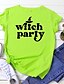 cheap T-Shirts-Women&#039;s Halloween Daily Weekend T shirt Tee Short Sleeve Graphic Ghost Letter Round Neck Print Basic Halloween Tops 100% Cotton White Black Light Green S