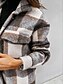 cheap Women&#039;s Coats &amp; Jackets-Women&#039;s Wool Blend Coat Winter Plaid Shacket Jacket Fall Long Pea Coat with Pockets Single Breasted Over Coat Trench Coat Gray Khaki Brown Modern Street S M L XL XXL / Winter