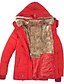 cheap Down&amp; Parkas-Ladies&#039; Parka with Pockets Casual Party Hooded Coat