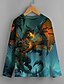 cheap Boys&#039; Tees &amp; Blouses-Boys 3D Animal T shirt Long Sleeve 3D Print Fall Active Polyester Kids 4-12 Years Regular Fit