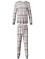 billige Sæt med tøj til hele familien-Familie udseende Pyjamas Hjort Trykt mønster Hvid Langærmet Mommy And Me Outfits Aktiv Matchende outfits