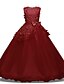 cheap Girls&#039; Dresses-Kids Girls&#039; Dress Solid Color Bow Sleeveless Prom Wedding Party Ruffle Embroidered Layered Ball Gown Princess Polyester Maxi Pink Princess Dress Summer Spring Fall 4-13 Years Pink Lavender Green