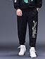 cheap Pants-Men&#039;s Stylish Casual / Sporty Pocket Pants Full Length Pants Micro-elastic Daily Sports Cotton Letter Mid Waist Comfort Breathable Black XL XXL 3XL 4XL 5XL