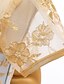 cheap Girls&#039; Dresses-Kids Little Dress Girls&#039; Lace Florals Flower Performance Wedding Party Tulle Dress Embroidery Bow Gold Knee-length Tulle Short Sleeve Elegant Lolita Princess Dresses Children&#039;s Day Regular Fit 3-10