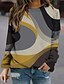 cheap Hoodies &amp; Sweatshirts-Women&#039;s Lines / Waves Color Block Sweatshirt Pullover Print 3D Print Daily Sports Active Streetwear Hoodies Sweatshirts  Coffee