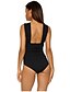 cheap One-Pieces-Women&#039;s Swimwear One Piece Monokini wrap Normal Swimsuit Tummy Control Open Back Cross Solid Color Strap Vintage Sexy Bathing Suits