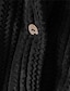 cheap Coats &amp; Trench Coats-Women&#039;s Plus Size Teddy Coat Winter Coat Plain Button Pocket Long Sleeve Outdoor Causal Regular Hoodie Winter Fall Black Blue Khaki XL XXL 3XL 4XL 5XL