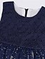 abordables Robes pour Filles-Robe Fille Enfants Robe en Tulle Petit Galaxie Maille Soirée Bleu Rouge Mi-long Polyester Sans Manches Princesse Doux Robes Eté Standard 2-6 ans